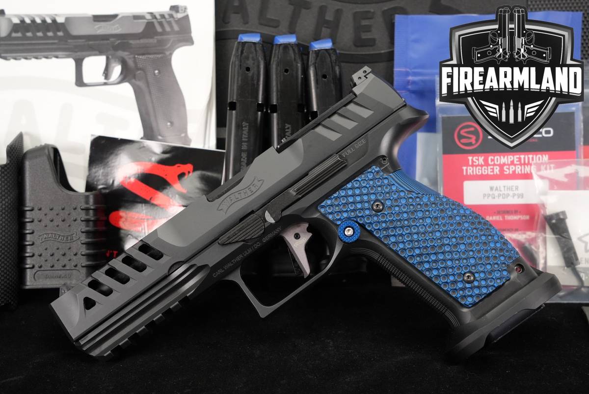 Walther PDP Match Steel Frame Optics-Ready 9mm 5" Blued +4 MAGS & ORIG BOX