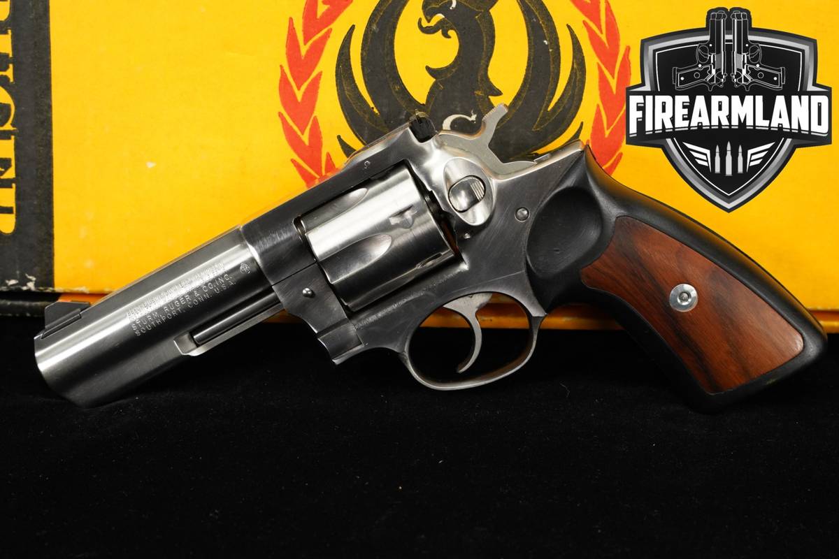 1988 Ruger GP100 357 Magnum 4" Brushed Stainless GP-100 +ORIG BOX