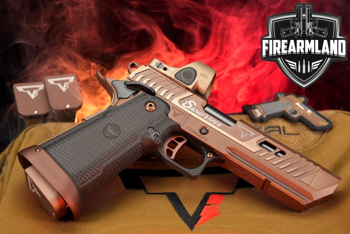 Taran Tactical TTI SAND VIPER JW4 PV 9mm 1911 2011 +ORIG CASE, TRIJICON SRO