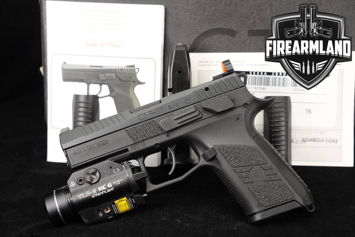 CZ P-07 Gen 2 9mm 3.75" P07 CZ75 +TWO MAGS, ORIG CASE, TLR2 LIGHT