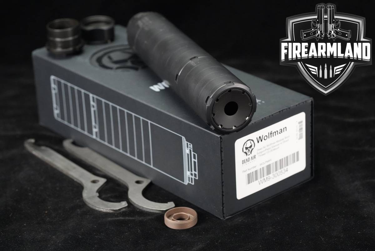 Dead Air Silencers Wolfman 9mm Luger 7.5" Suppressor Wolf Man Silencer +BOX