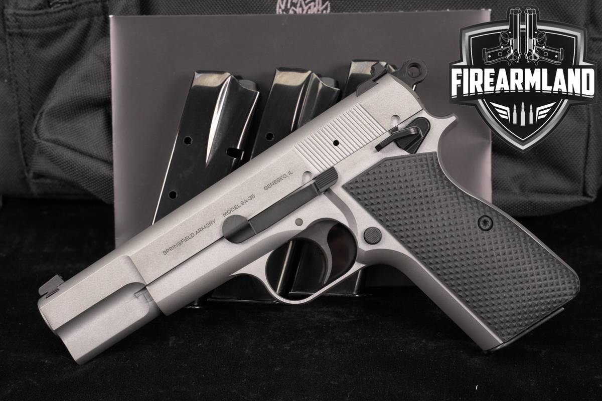 Springfield Armory SA-35 Tactical Gray 9mm SA35 Hi-Power +4 MAGS, ORIG CASE