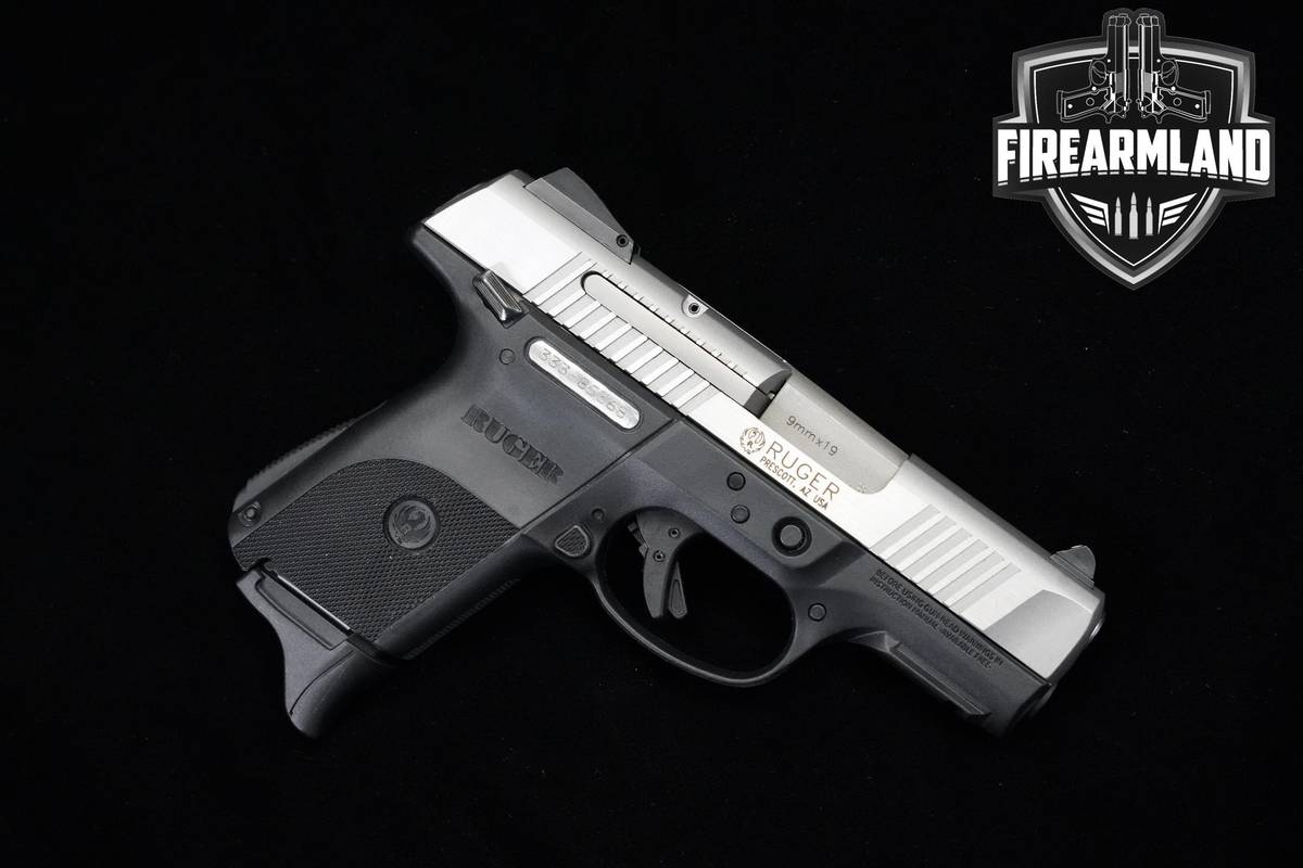 Ruger SR9c 9mm 3.4" Two-Tone Stainless SR 9 SR9-C +ORIG CASE