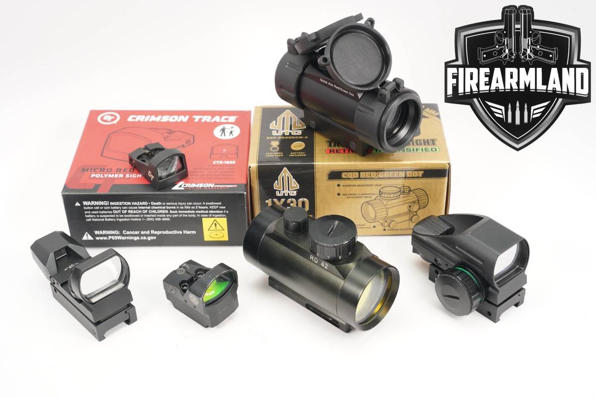 SIX RED DOT SIGHT LOT 6 Pack BSA UTG Crimson Trace Sig Sauer RDS
