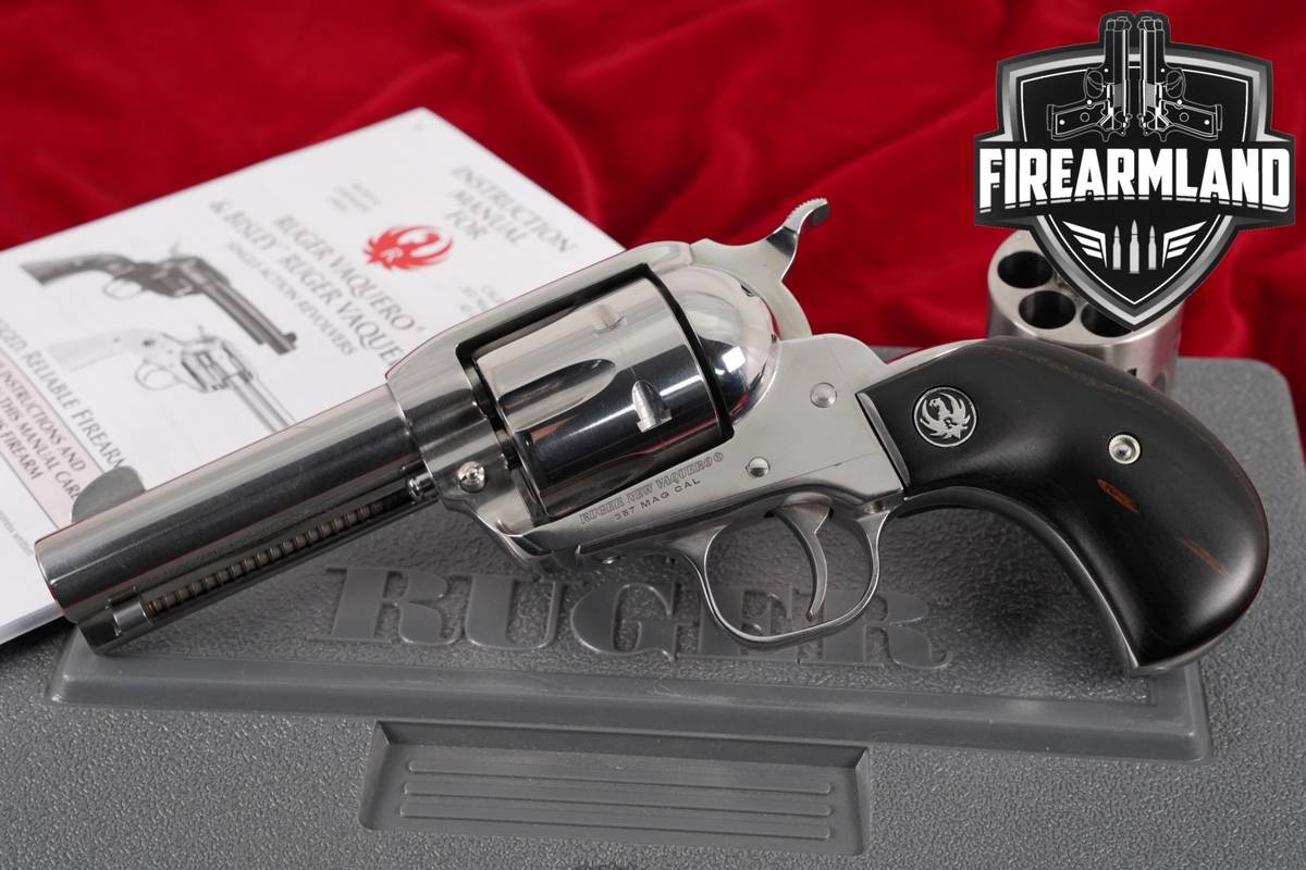 Ruger New Vaquero SAO Birdshead 357 Magnum 3.75" +ORIGINAL CASE