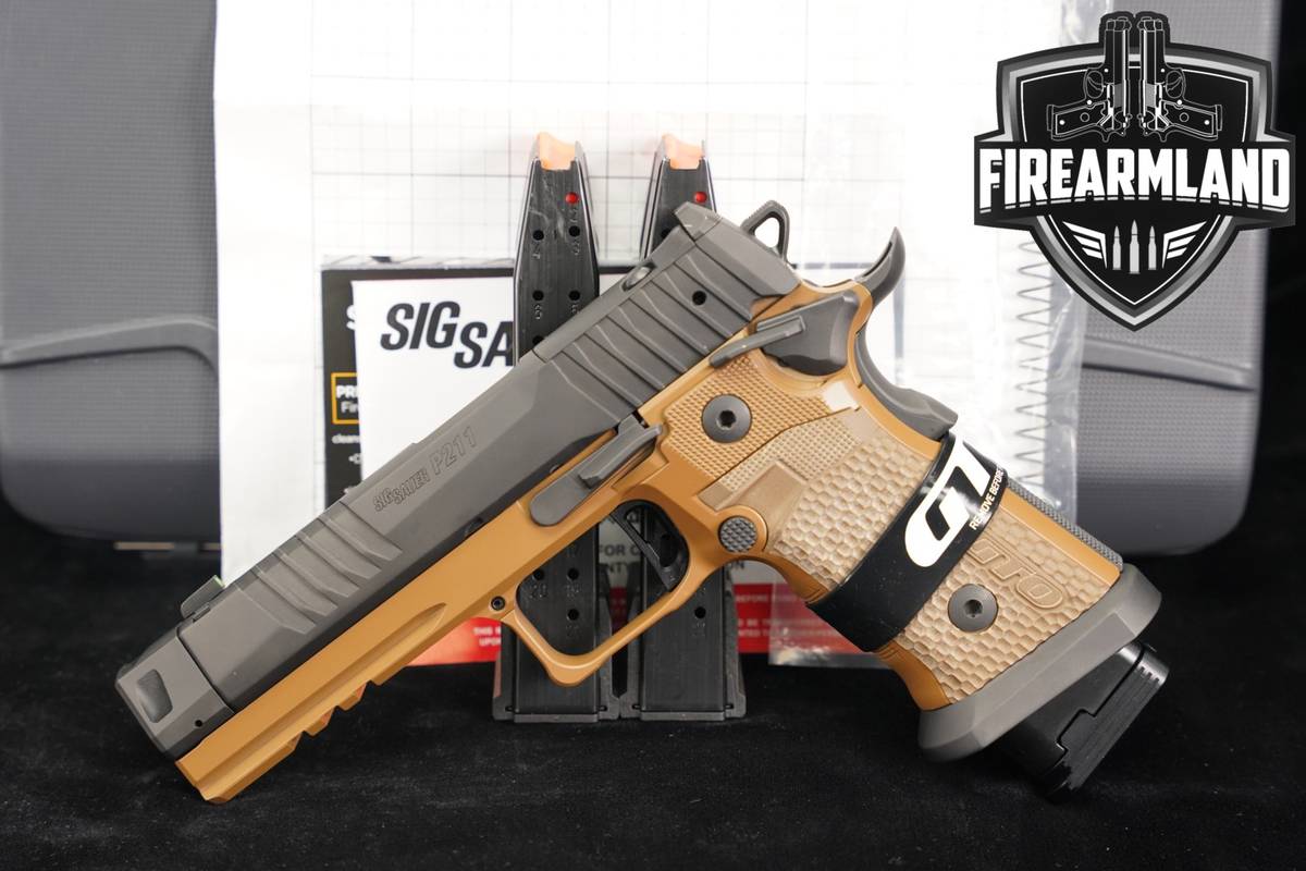 Sig Sauer P211 GTO Combat 9mm OR Gray & Coyote P-211 +3 MAGS, ORIG CASE