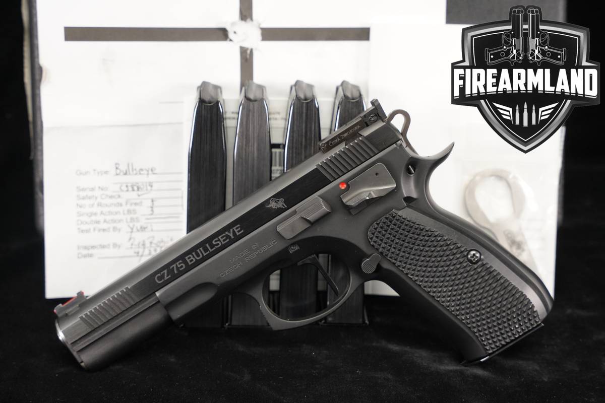 CZ Custom CZC 75 Bullseye; Shadow Frame 9mm 4.925" CZ75 +5 MAGS & ORIG CASE