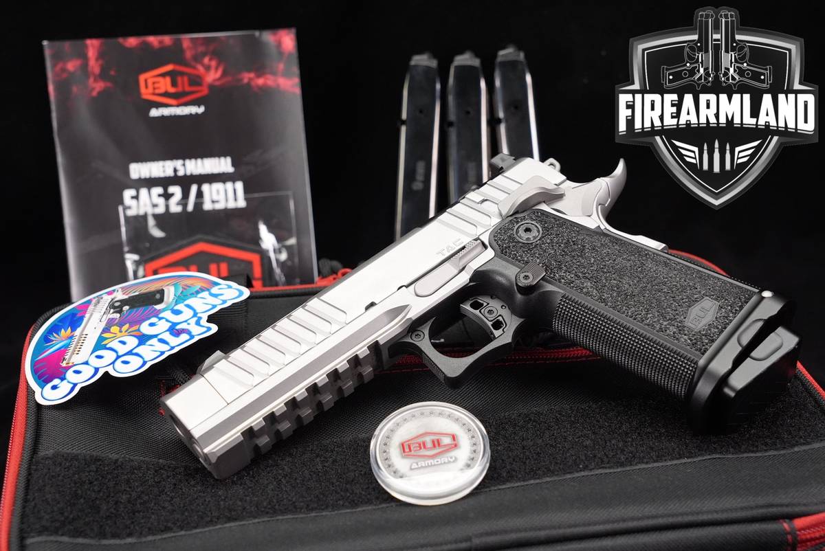 BUL Armory SAS II TAC COMP 9mm OR 5" 1911 2011 PORT +4 MAGS & ORIG BOX