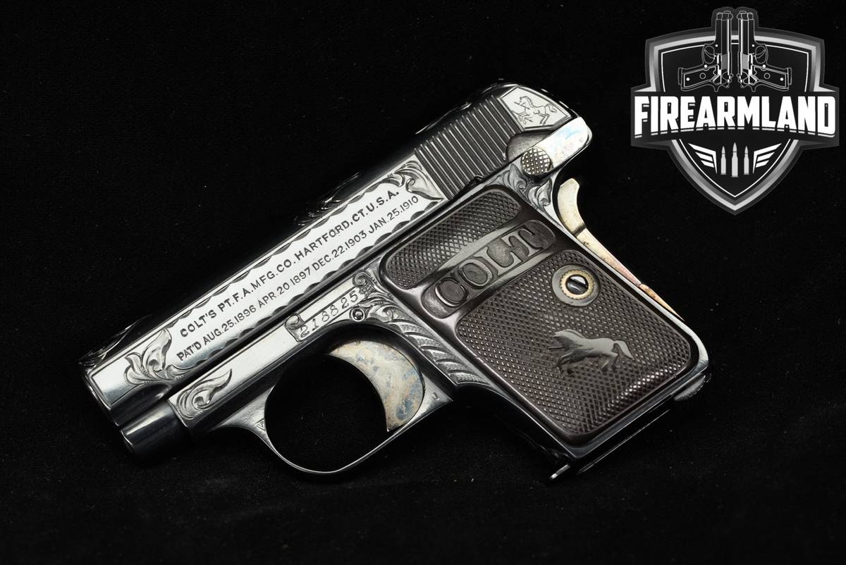 1919 Colt Model 1908 Vest Pocket 25 ACP (6.35Mm) 2" Nickel M1908