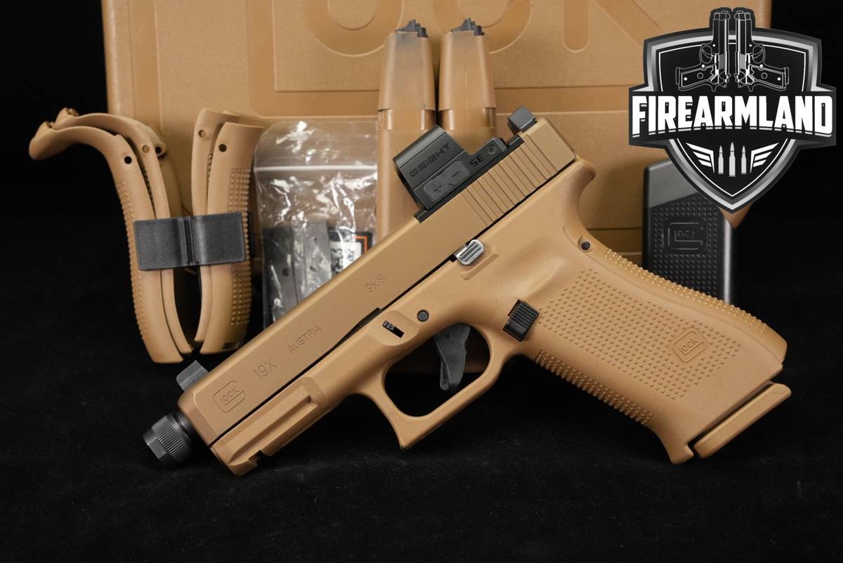 Glock 19X Gen5 Optics-Ready G19X Gen 5 9mm 4.52" Coyote +3 MAGS & ORIG CASE