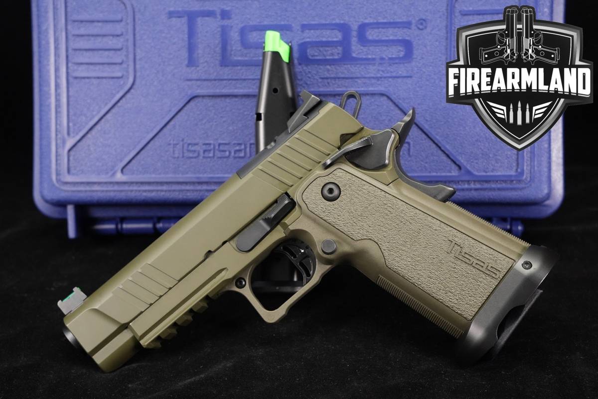 Tisas Carry 9 DS 1911 Optics-Ready 9mm 4.25 Green 2011 +2 MAGS & ORIG CASE