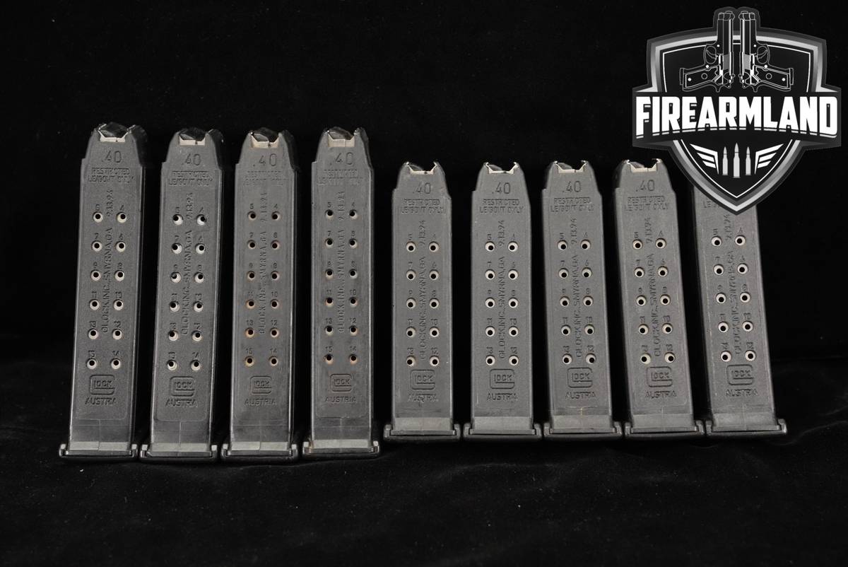 Glock NINE (9) G23/G22 LE Restricted Marked .40S&W Magazines .40 S&W Mags