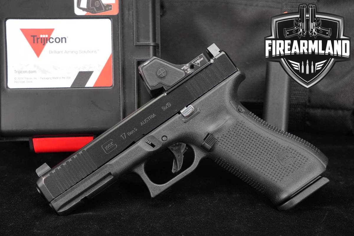 Glock 17 Gen5 MOS G17 Gen 5 9mm 4.49 +2 MAGS, TRIJICON RMR HD OPTICS
