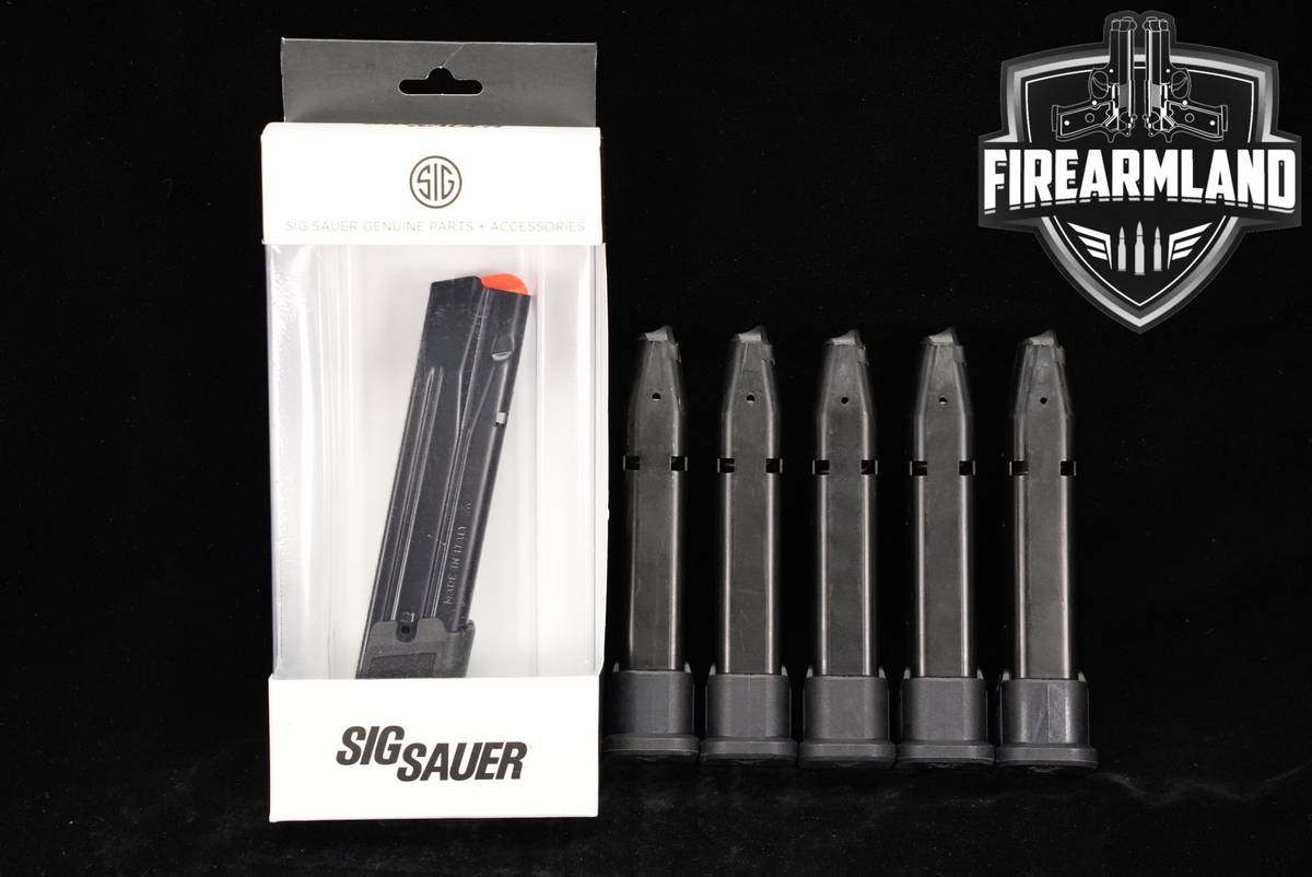 SIX (6) Sig Sauer P320 21 Round Magazines 9mm Luger P-320 Mags