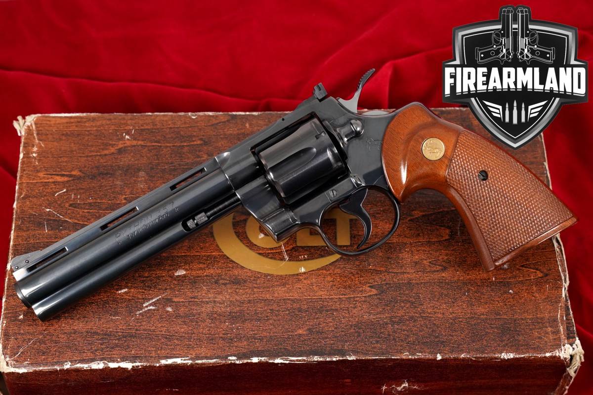 DESIRED 1975 Colt Python 357 Magnum 6" Blued DA/SA Royal Blue VENT-RIB