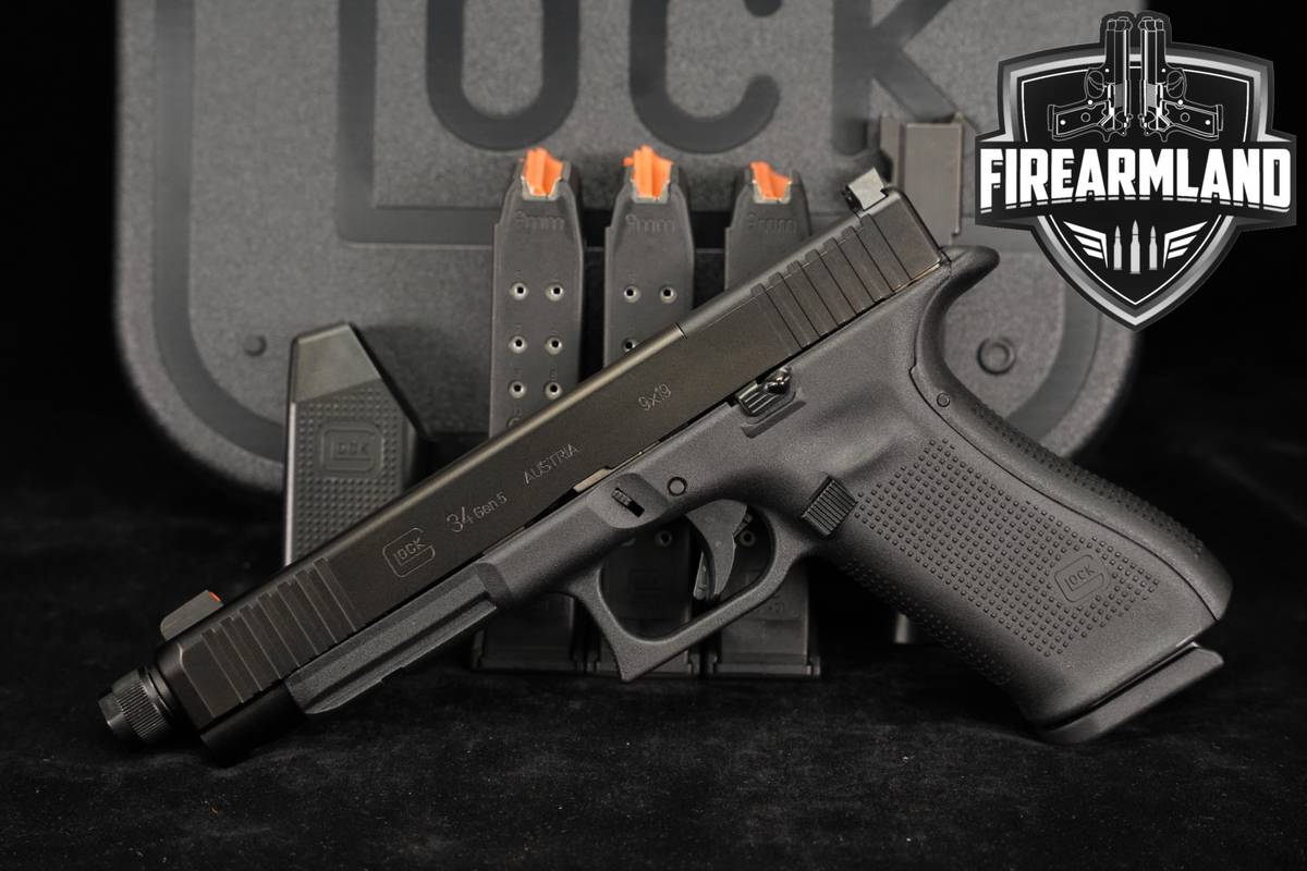 Glock 34 Gen5 MOS G34 Gen 5 9mm 5.8" THREADED +4 MAGS & ORIG CASE