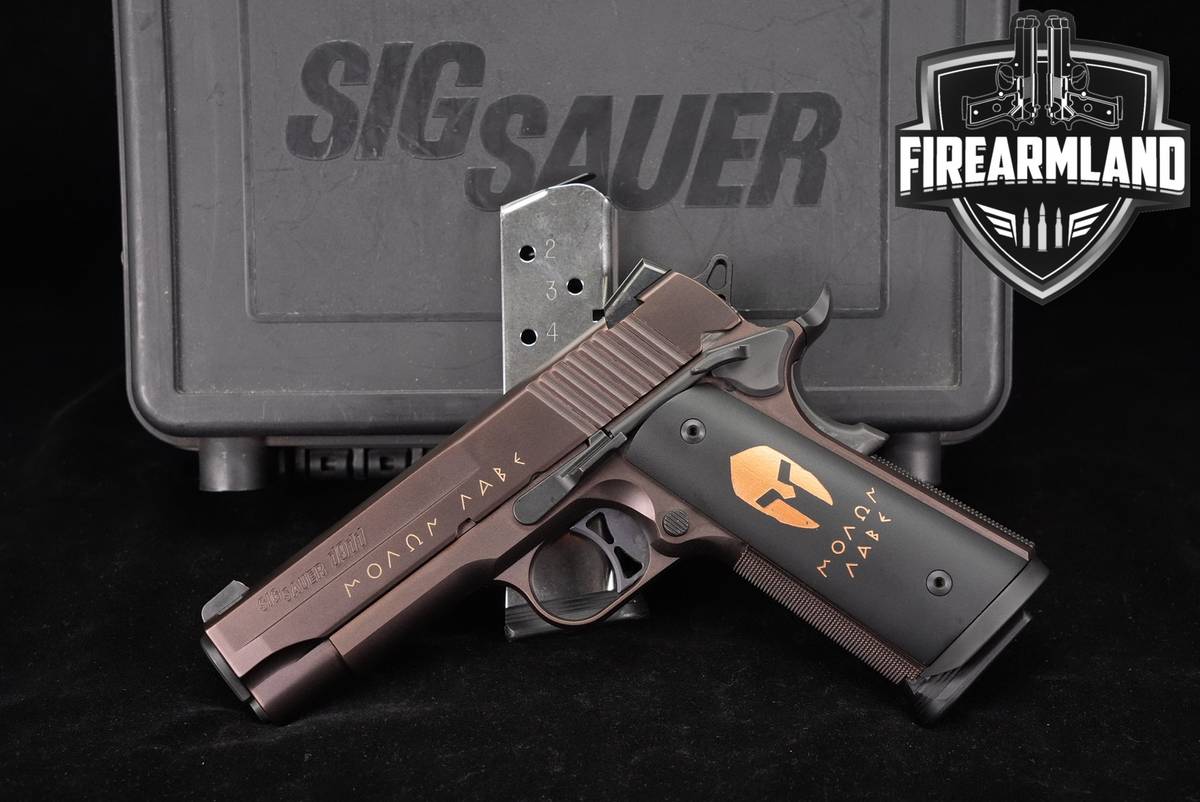 Sig Sauer 1911 Carry Spartan MOLON LABE 45 ACP Bronze +2 MAGS & ORIG BOX