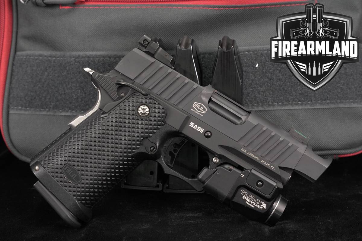 Bul Armory SAS II UL COMP 9mm 1911 2011 +4 MAGS, ORIG CASE, TLR-7A LIGHT