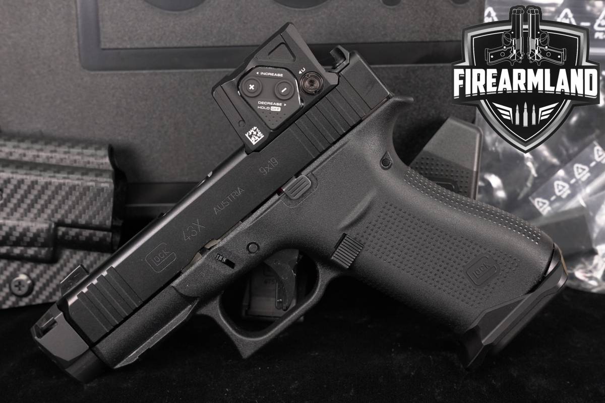 Glock 43X MOS G43X 9mm 3.41 +2 MAGS, AIMPOINT OPTICS & HOLSTER