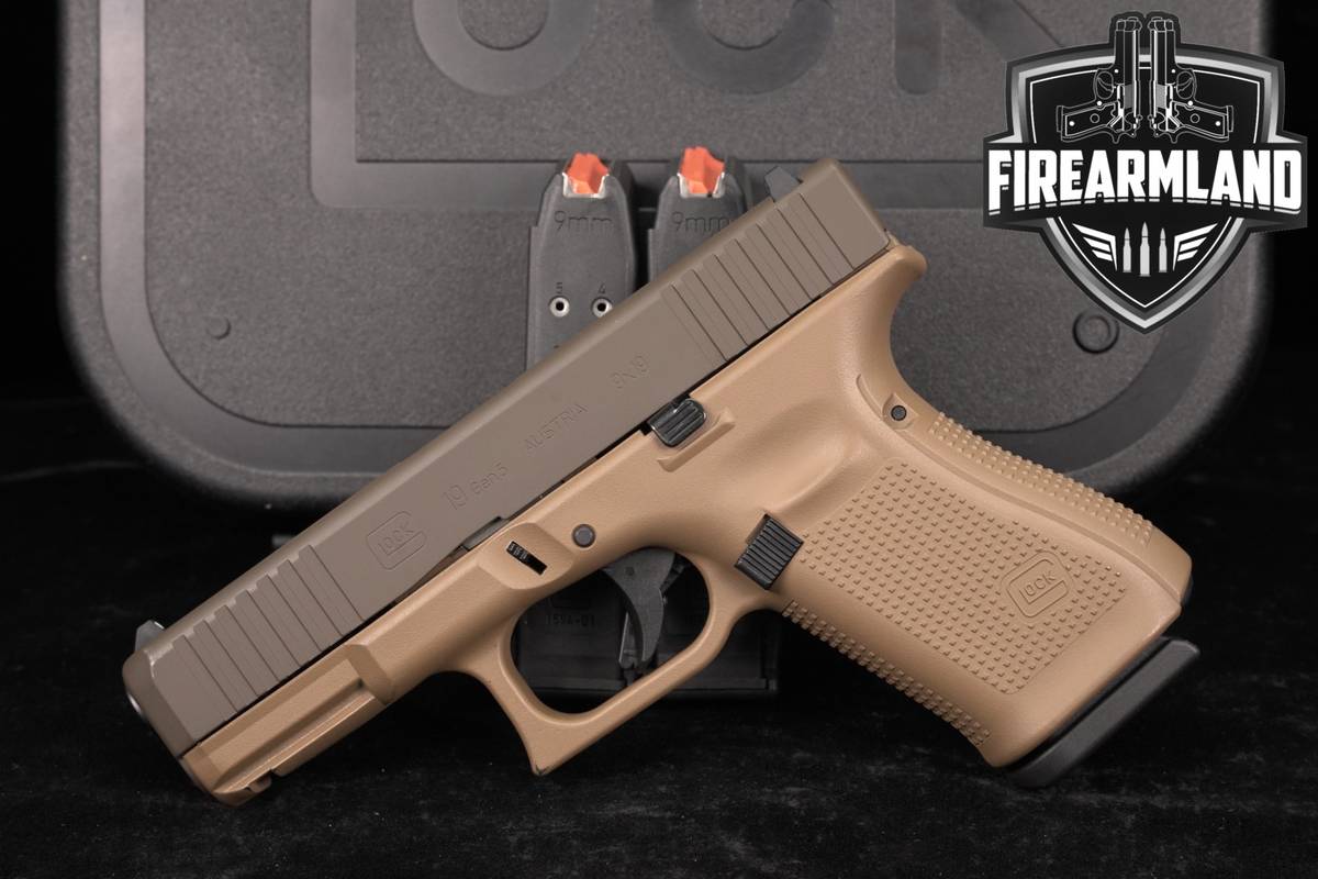 Glock 19 Gen5 G19 Gen 5 Apollo Custom 9mm 4.02 FDE +3 MAGS & ORIG CASE