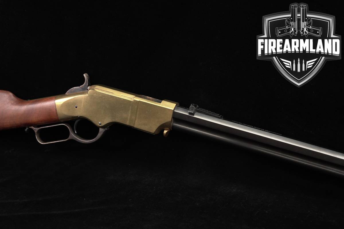 A Uberti 1860 Henry 44-40 Win 24.5" Brass & Walnut OCTAGON BARREL ITALY