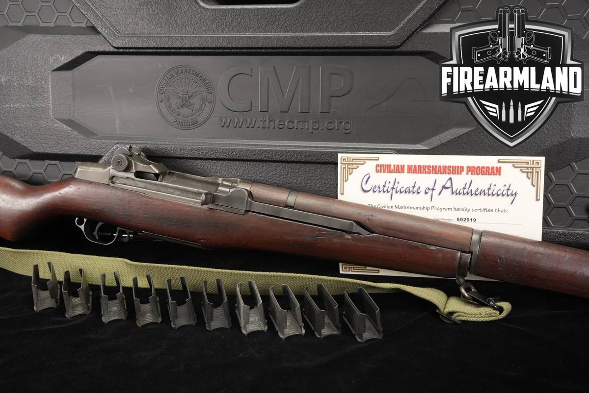 1942 Springfield Armory M1 Garand CMP Service Grade 30-06 24" +CASE, COA
