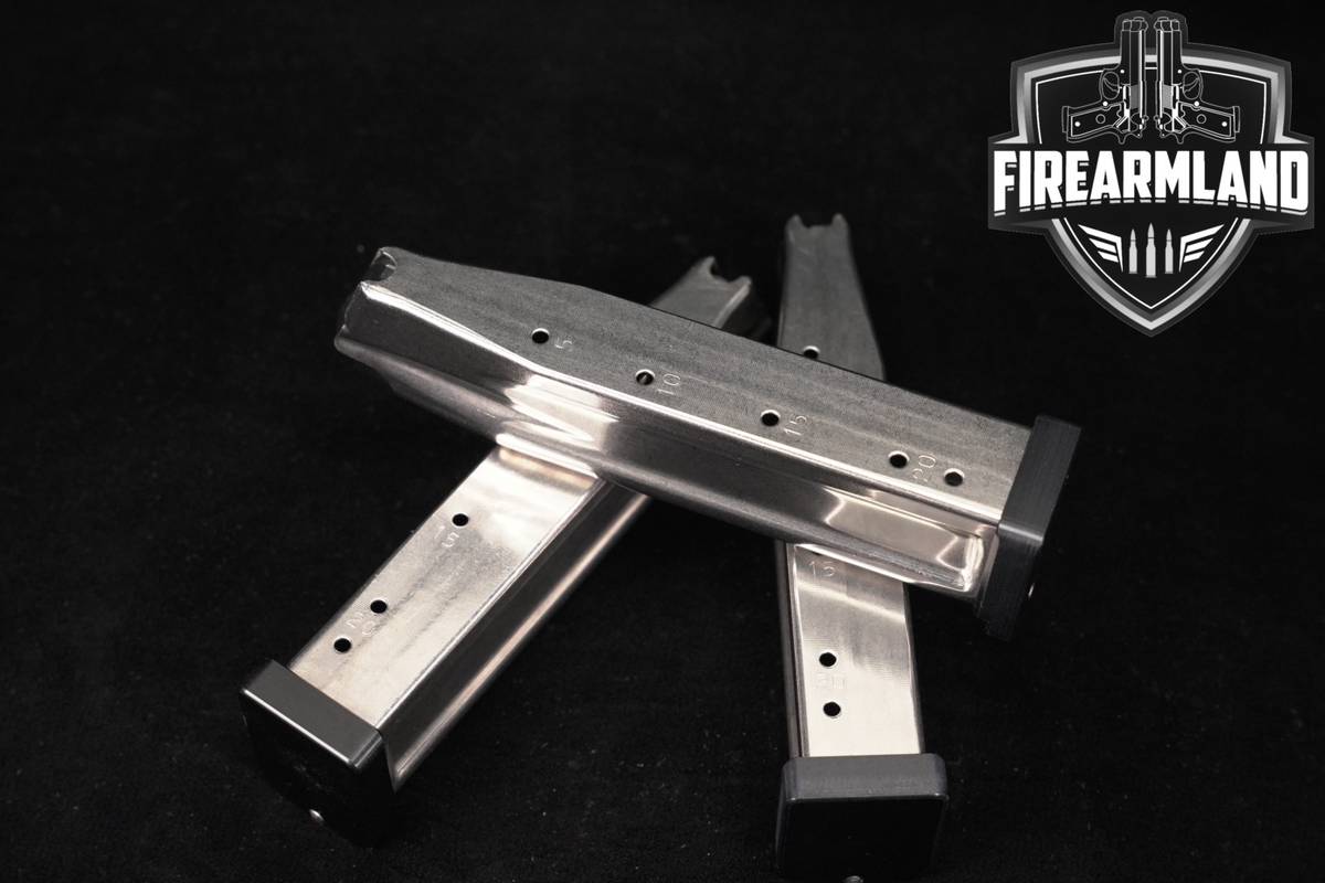 Atlas Gunworks THREE (3) 2011 DS 1911 21 Round Magazines 9mm Luger Mags