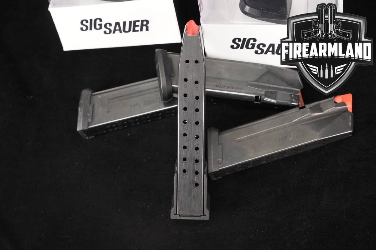 SIX (6) Sig Sauer P365 XMacro 17 & 21 Round Magazines 9mm Luger Mags