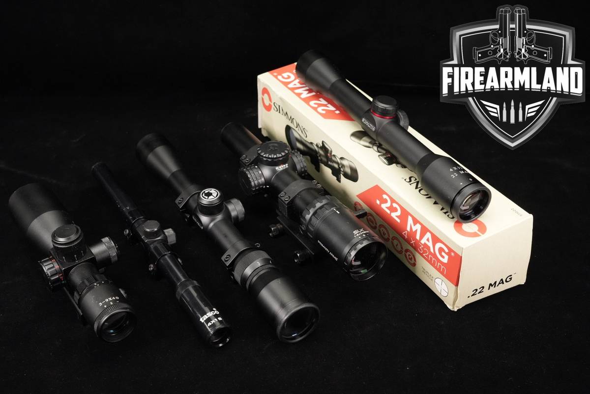FIVE SCOPE LOT 5 Pack Tasco Monstrum Primary Arms Barska Simmons Scopes